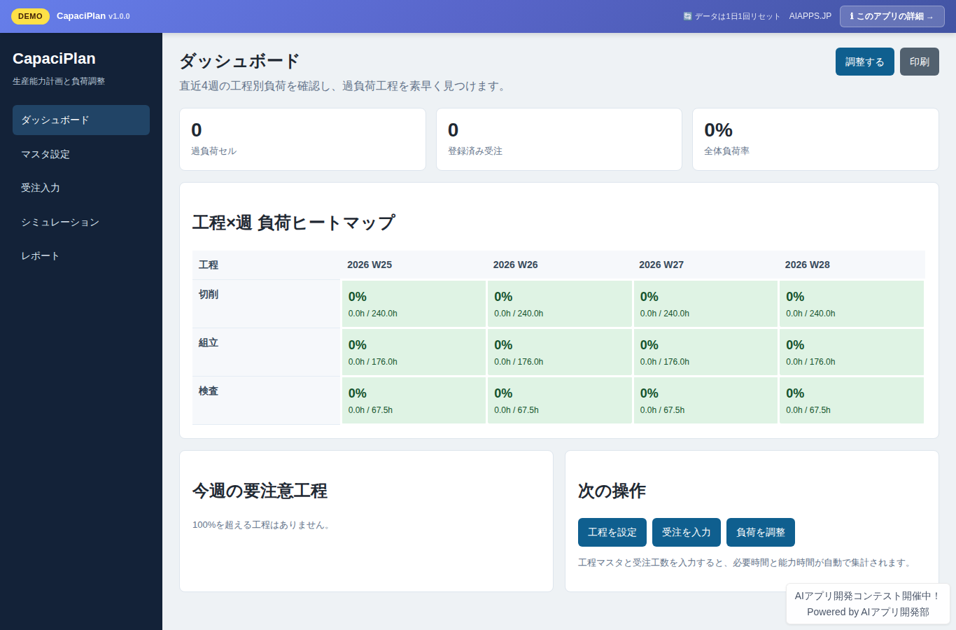 CapaciPlan のスクリーンショット