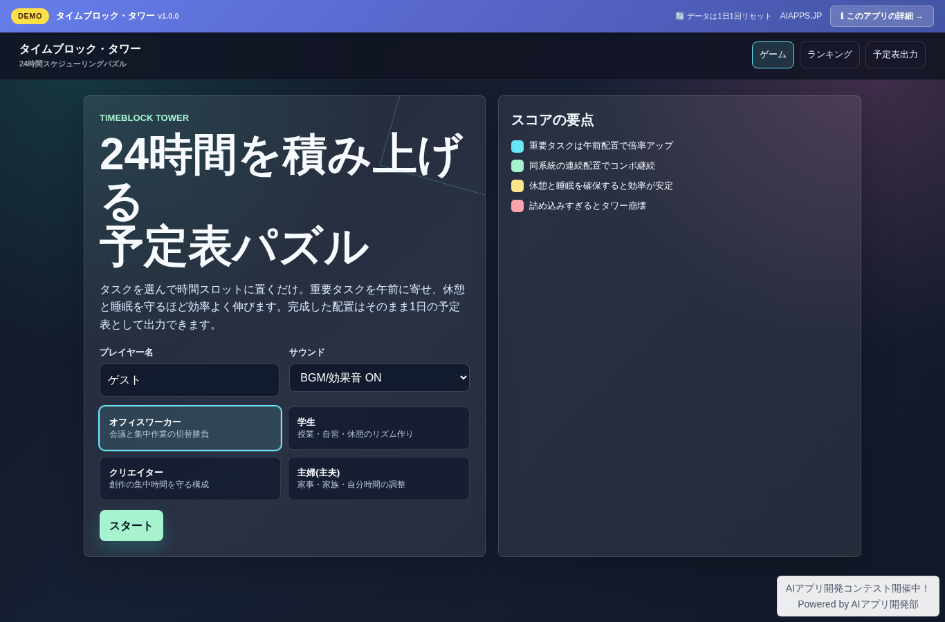 タイムブロック・タワー のスクリーンショット